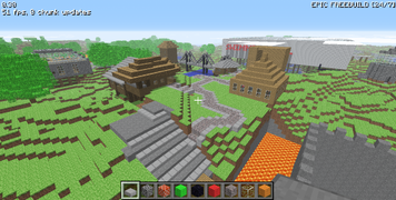 Mini-Town in Minecraft Classic 0.30